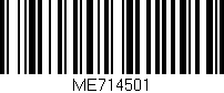 Código de barras (EAN, GTIN, SKU, ISBN): 'ME714501'