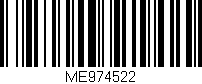 Código de barras (EAN, GTIN, SKU, ISBN): 'ME974522'