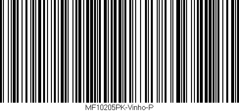 Código de barras (EAN, GTIN, SKU, ISBN): 'MF10205PK-Vinho-P'
