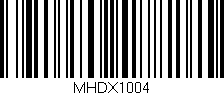 Código de barras (EAN, GTIN, SKU, ISBN): 'MHDX1004'