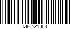 Código de barras (EAN, GTIN, SKU, ISBN): 'MHDX1008'