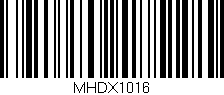 Código de barras (EAN, GTIN, SKU, ISBN): 'MHDX1016'