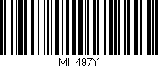 Código de barras (EAN, GTIN, SKU, ISBN): 'MI1497Y'