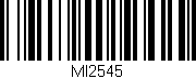 Código de barras (EAN, GTIN, SKU, ISBN): 'MI2545'