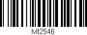 Código de barras (EAN, GTIN, SKU, ISBN): 'MI2546'