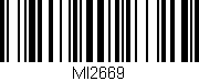 Código de barras (EAN, GTIN, SKU, ISBN): 'MI2669'