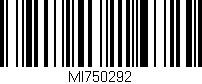 Código de barras (EAN, GTIN, SKU, ISBN): 'MI750292'