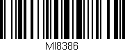 Código de barras (EAN, GTIN, SKU, ISBN): 'MI8386'