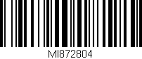 Código de barras (EAN, GTIN, SKU, ISBN): 'MI872804'