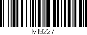 Código de barras (EAN, GTIN, SKU, ISBN): 'MI9227'