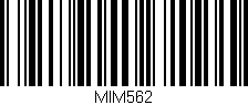 Código de barras (EAN, GTIN, SKU, ISBN): 'MIM562'
