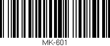 Código de barras (EAN, GTIN, SKU, ISBN): 'MK-601'
