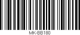 Código de barras (EAN, GTIN, SKU, ISBN): 'MK-BB180'