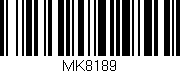 Código de barras (EAN, GTIN, SKU, ISBN): 'MK8189'