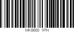 Código de barras (EAN, GTIN, SKU, ISBN): 'MK8600/1PN'