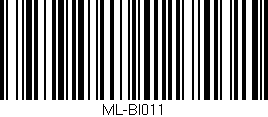 Código de barras (EAN, GTIN, SKU, ISBN): 'ML-BI011'