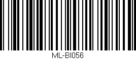 Código de barras (EAN, GTIN, SKU, ISBN): 'ML-BI056'