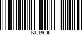 Código de barras (EAN, GTIN, SKU, ISBN): 'ML-BI098'