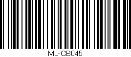 Código de barras (EAN, GTIN, SKU, ISBN): 'ML-CB045'
