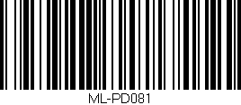 Código de barras (EAN, GTIN, SKU, ISBN): 'ML-PD081'