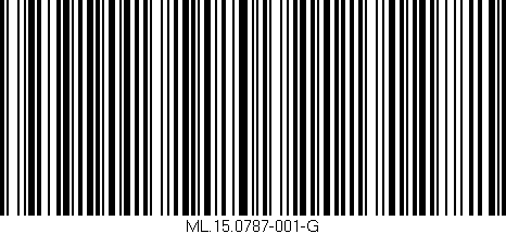 Código de barras (EAN, GTIN, SKU, ISBN): 'ML.15.0787-001-G'