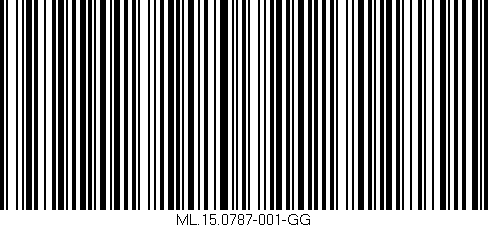 Código de barras (EAN, GTIN, SKU, ISBN): 'ML.15.0787-001-GG'