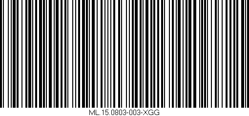 Código de barras (EAN, GTIN, SKU, ISBN): 'ML.15.0803-003-XGG'