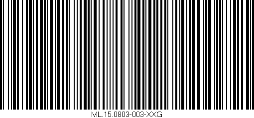 Código de barras (EAN, GTIN, SKU, ISBN): 'ML.15.0803-003-XXG'