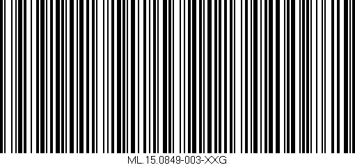 Código de barras (EAN, GTIN, SKU, ISBN): 'ML.15.0849-003-XXG'