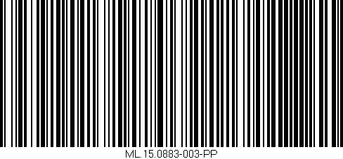 Código de barras (EAN, GTIN, SKU, ISBN): 'ML.15.0883-003-PP'