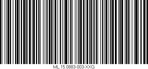 Código de barras (EAN, GTIN, SKU, ISBN): 'ML.15.0883-003-XXG'