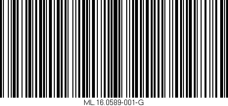 Código de barras (EAN, GTIN, SKU, ISBN): 'ML.16.0589-001-G'
