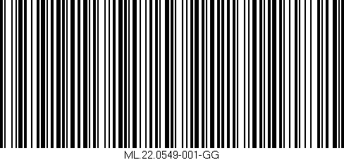 Código de barras (EAN, GTIN, SKU, ISBN): 'ML.22.0549-001-GG'