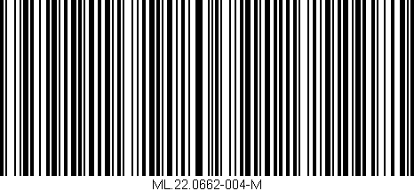 Código de barras (EAN, GTIN, SKU, ISBN): 'ML.22.0662-004-M'