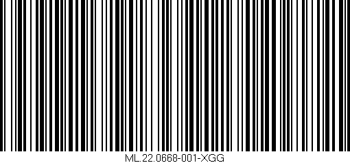 Código de barras (EAN, GTIN, SKU, ISBN): 'ML.22.0668-001-XGG'