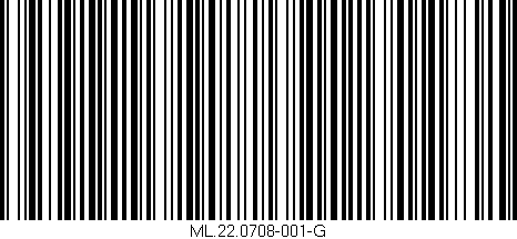Código de barras (EAN, GTIN, SKU, ISBN): 'ML.22.0708-001-G'