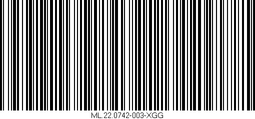 Código de barras (EAN, GTIN, SKU, ISBN): 'ML.22.0742-003-XGG'