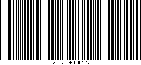 Código de barras (EAN, GTIN, SKU, ISBN): 'ML.22.0760-001-G'