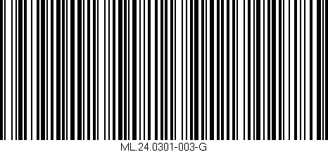 Código de barras (EAN, GTIN, SKU, ISBN): 'ML.24.0301-003-G'