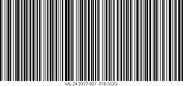 Código de barras (EAN, GTIN, SKU, ISBN): 'ML.24.0377-001/018-XGG'