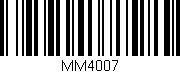 Código de barras (EAN, GTIN, SKU, ISBN): 'MM4007'
