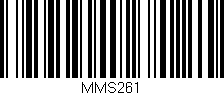 Código de barras (EAN, GTIN, SKU, ISBN): 'MMS261'