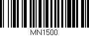 Código de barras (EAN, GTIN, SKU, ISBN): 'MN1500'