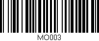 Código de barras (EAN, GTIN, SKU, ISBN): 'MO003'