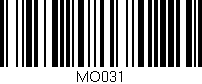 Código de barras (EAN, GTIN, SKU, ISBN): 'MO031'