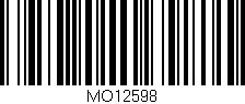 Código de barras (EAN, GTIN, SKU, ISBN): 'MO12598'