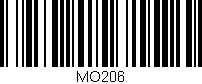 Código de barras (EAN, GTIN, SKU, ISBN): 'MO206'