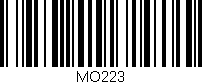 Código de barras (EAN, GTIN, SKU, ISBN): 'MO223'