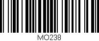 Código de barras (EAN, GTIN, SKU, ISBN): 'MO238'