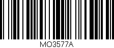 Código de barras (EAN, GTIN, SKU, ISBN): 'MO3577A'